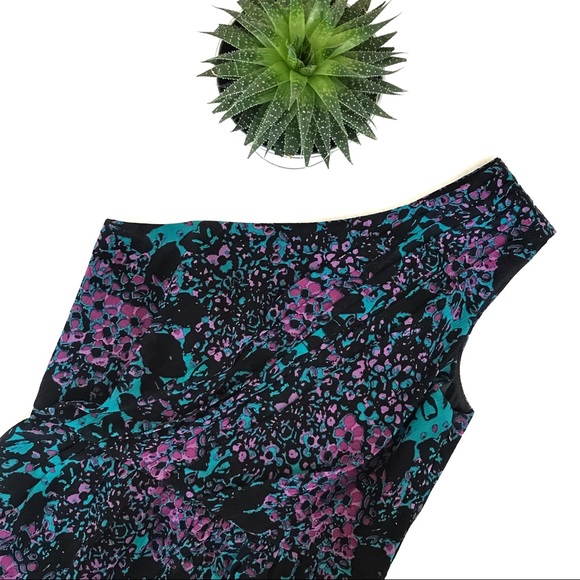 Anthropologie Dresses & Skirts - Shoshanna Purple / Turquoise One Shoulder Dress